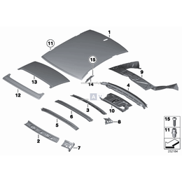 Roof outer skin, carbon - 54108055757