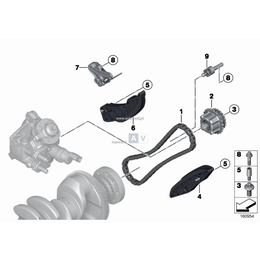 Łańcuch rozrządu BMW F20 F21 F22 F23 F30 F32 F33 F45 F46 MINI F54 F55 F56 F57 F60 G01 G11 G30 G32 i8 - 11318506654