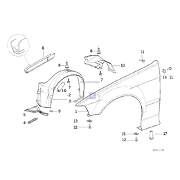 Panel boczny, przedni, prawy - 41358223924
