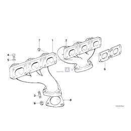 Uszczelka kolektora wydechowego BMW E30 E34 E36 318i 318is 520i 525i 320i 325i M42 M44 M50 - 11621728983