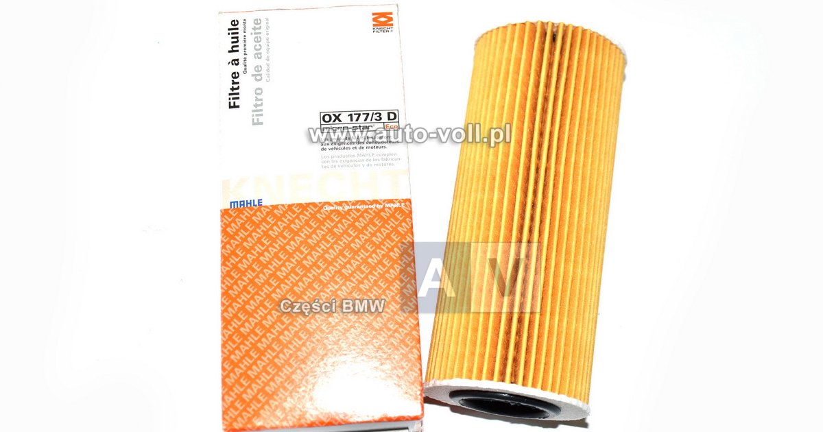 OX177/3Da Filtr oleju BMW E46 E60 E61 E90 E91 E92 E63 E65
