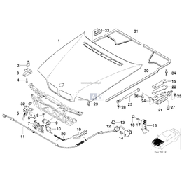 Odbojnik z wyrzutnikiem BMW E36 E38 E85 E86 Z4 - 51248187291