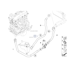 Przewód elast. powrotny chłodn./silnik - 64216928594