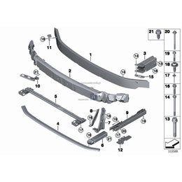 Poprzeczka pionowa prawa BMW F39 X2 F40 F45 F45NF46 F46N F48 MINI F54 F55 F56 F57 F60 - 51117301586