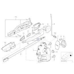 Wspornik zew. klamki drzwi prawy - 51218216122