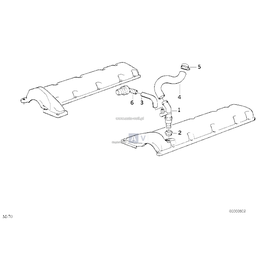 Zawór ograniczający odma odpowietrzenie skrzyni korbowej BMW E31 E32 850 750 M70 - 11151718642