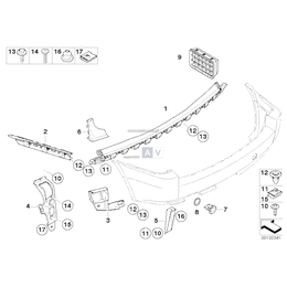 Mocowanie czujn. PDC, tylne śr. prawe - 51123402848