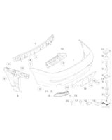 Obudowa zderzaka tylnego gruntowana - 51127184666