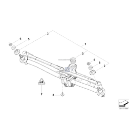 Mechanizm napędu wycieraczek z siln. - 61617051669
