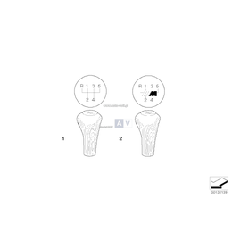 Uchwyt dźwigni zm. biegów, drewn/5bieg. - 25118010312