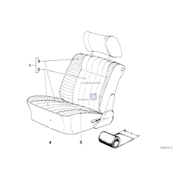 Pasuje tylko do M Sport E3, Materiał tapicerski - 51922233206