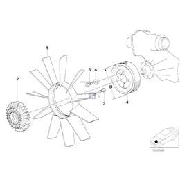 Koło pasowe pompy wody BMW E31 E32 E34 E38 840 730 740 530 540 M60 - 11511736910