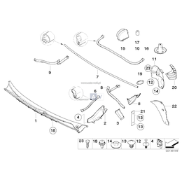 Pokrywa osłona podszybia BMW E46 M3 Cabrio Coupe CSL - 51717895768