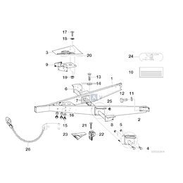 Śruba sześciokątna BMW E32 E34 E36 E46 E30 E38 E39 X5 - 07119913653