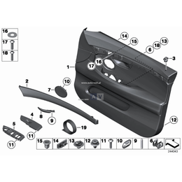 Tapicerka drzwi przednich prawych - 51417260614