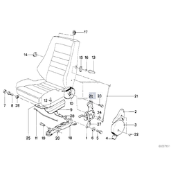 Mechanizm rozkł. fotela, zewn., prawy - 52101909228