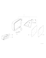Lusterko zewn., elektr.,podgrz., lewe - 51168222889