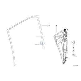 Prowadnica szyby tylnej prawej - 51348157180
