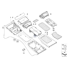 Schowek konsoli tylnej, przedni - 51166960686