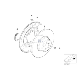 Osłona tarczy hamulcowej tył prawa BMW E39 Touring 520 523 525 528 530 540 - 34211162776