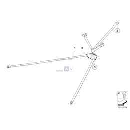 Drążek reakcyjny lewy - 51618045987