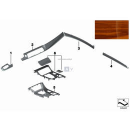 Osłona drewniana konsoli środkowej - 51167975467