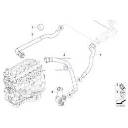 Przewód elast. powrotny chłodn./silnik - 64216928595