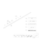 Listwa drzwi przednich lewych - 51138146363
