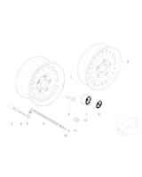 Koło dojazdowe stalowe czarne - 36116750006