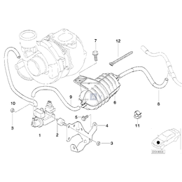 Przetwornik ciśnienia turbosprężarki BMW E38 E39 E46 E87 E90 E53 X5 E70 E71 E83 E91 E92 E93 E65 E63 1,8d 2,0d 3,0d - 11747796634