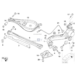 Podkładka mimośrodowa BMW E36 E46 316 318 320 323 325 328 330 - 33321094653