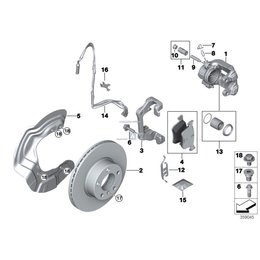 Zestaw naprawczy zacisku przód BMW E84 X1 E90 E91 E92 E93 - 34116769090