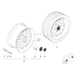 Obręcz koła aluminiowa, kuta - 36111094499