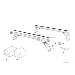 Poprzeczki dachowe bagażnika, nie pasuje do - 82719405033