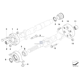 Przegub wału BMW E60 E61 E63 E64 E65 E84 E90 E91 E92 F01 F06 F30 F31 330d 325d 740d 760i 645Ci 535d 545i - 26117518443