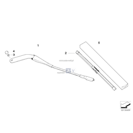 Ramię wycieraczki, strona pasażera - 61617169973
