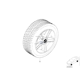 Koło zimowe kpl., alu., Opona Michelin Pilot Alpin - 36110007191