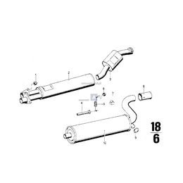 Tłumik tylny - 18121245356