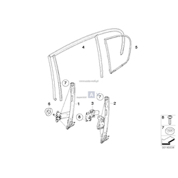Elektryczny podnośnik szyby, tył prawy - 51357138468