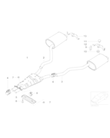 Uchwyt tłumika tylnego, prawy - 18212248037