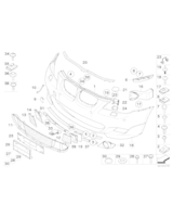 Adapter zderzaka M przód BMW E60 E61 520 523 525 528 530 535 540 545 550 - 51117896613