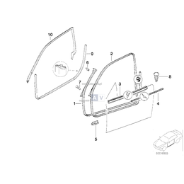 Osłona drzwi prawa BMW E36 Coupe Cabrio 316 318 320 323 325 328 M3 - 51328201066