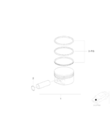 Pasuje tylko do cylindra 1-5, Tłok Mahle - 11257835396