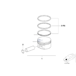 Pasuje tylko do cylindra 1-5, Tłok Mahle - 11257835396