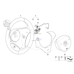 Osłona kierownicy M, czarna - 32307845524