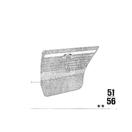 Türverkleidung schwarz hinten rechts - 51421813890