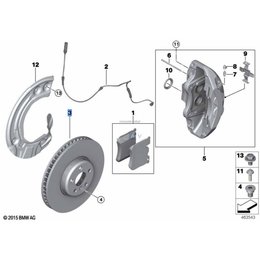 Tarcza hamulcowa przód lewa BMW G02 G05 G06 G07 G11N G12 G14 G15 G16 - 34116887397