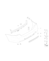 Obudowa zderzaka tylnego gruntowana - 51128040567