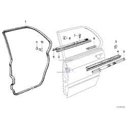 Uszczelka wewn. szyby drzwi - 51221864675