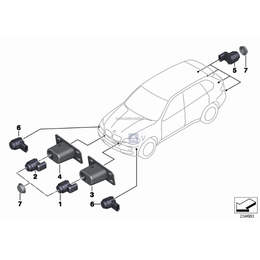 Czujnik PDC wygięty, tylko w połączeniu z - 66209270501